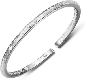 Sterling silver tennis bracelet for women with sparkling stones